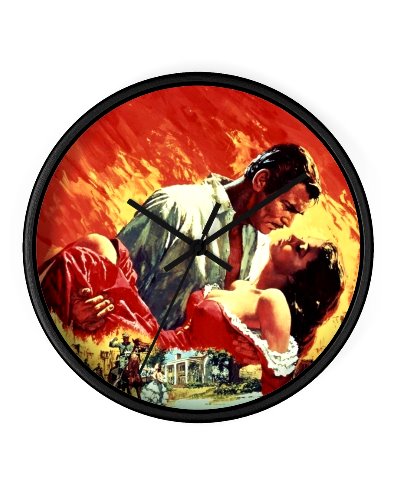 Gone With the Wind Rhett and Scarlett wall clock